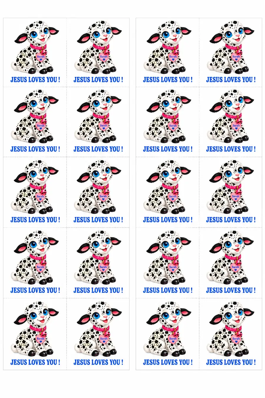 JESUS LOVES YOU ! Stickers: Sarah the Baby Sheep: My Shepherd, Jesus's Birth. The Christmas Story Edition.